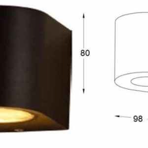 Bona Electrica sienas/fasādes lampa