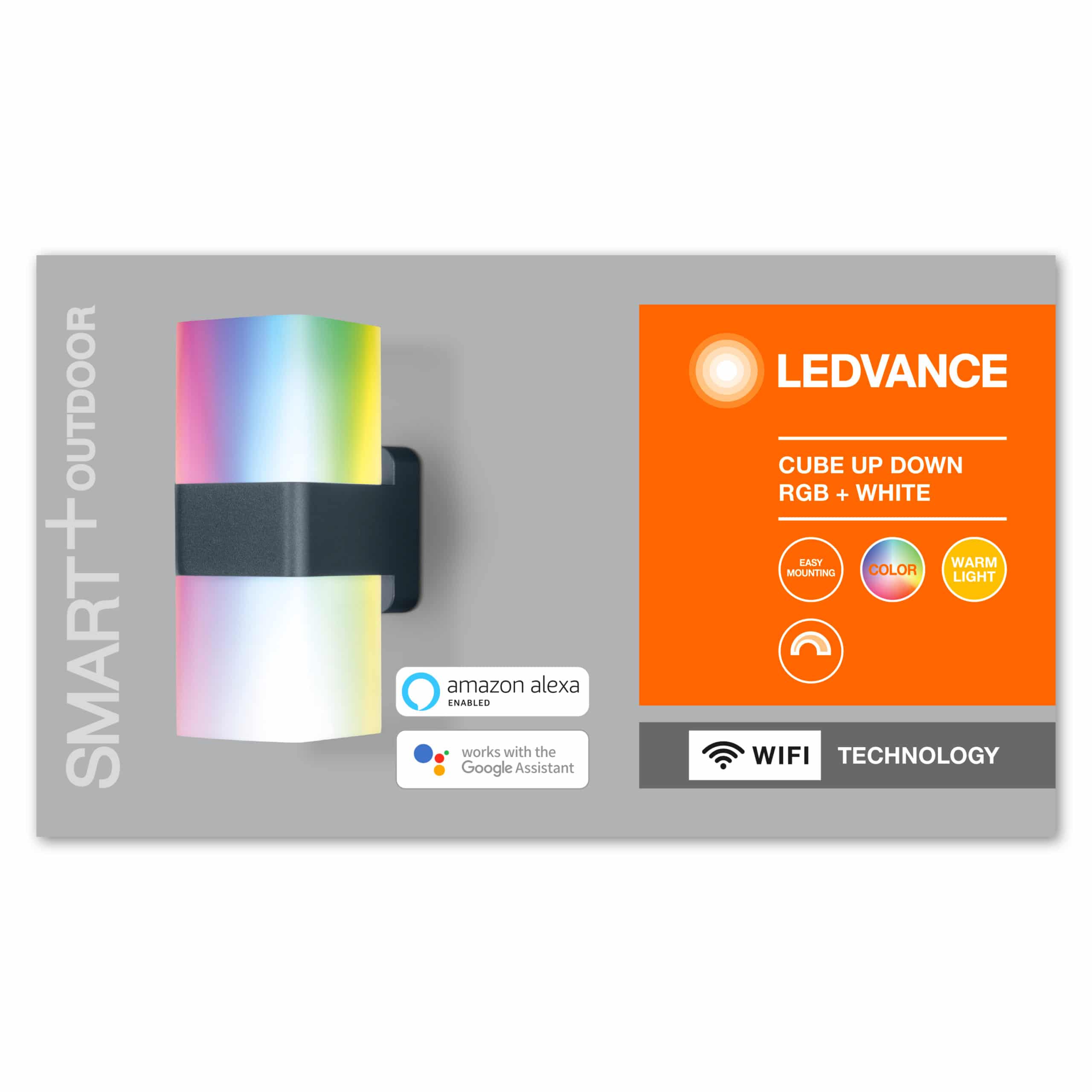 Ledvance SMART+ WIFI CUBE Updown sienas/fasādes lampa