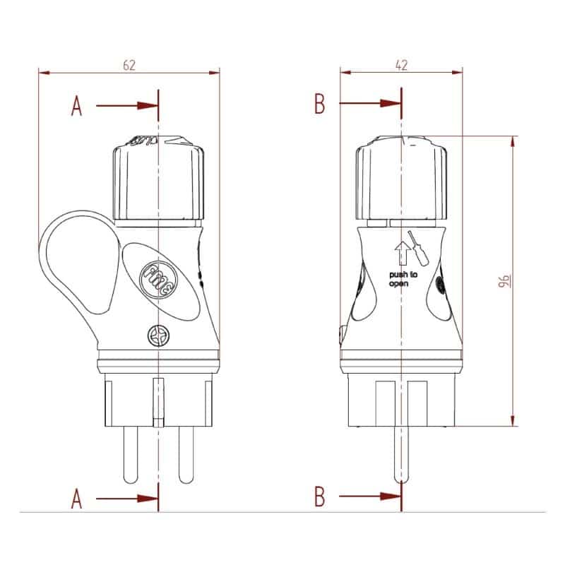 Creative Cables Schuko kontaktdakša 16A 250V IP44 for System EIVA