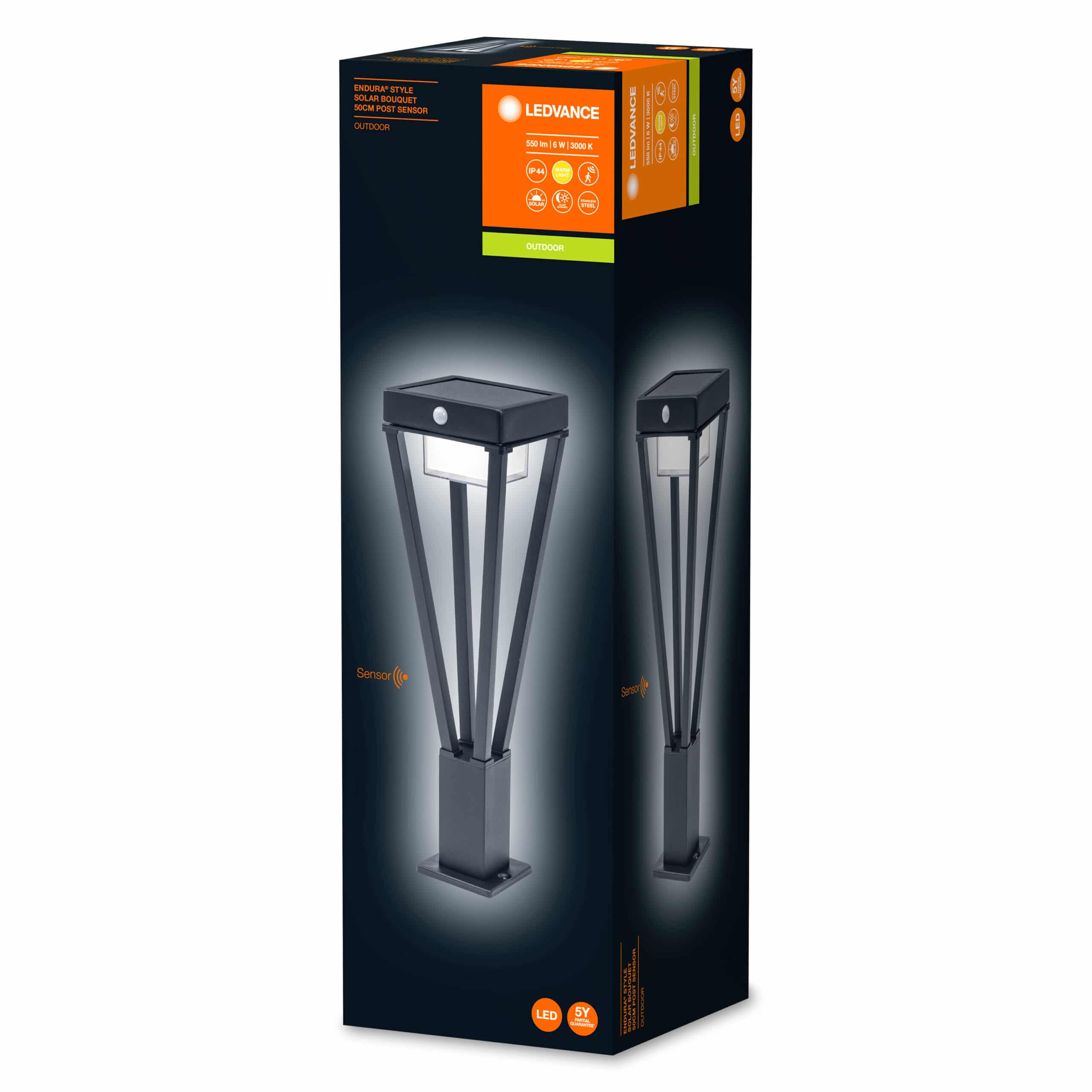 Ledvance Endura Solar āra lampa ar sensoru