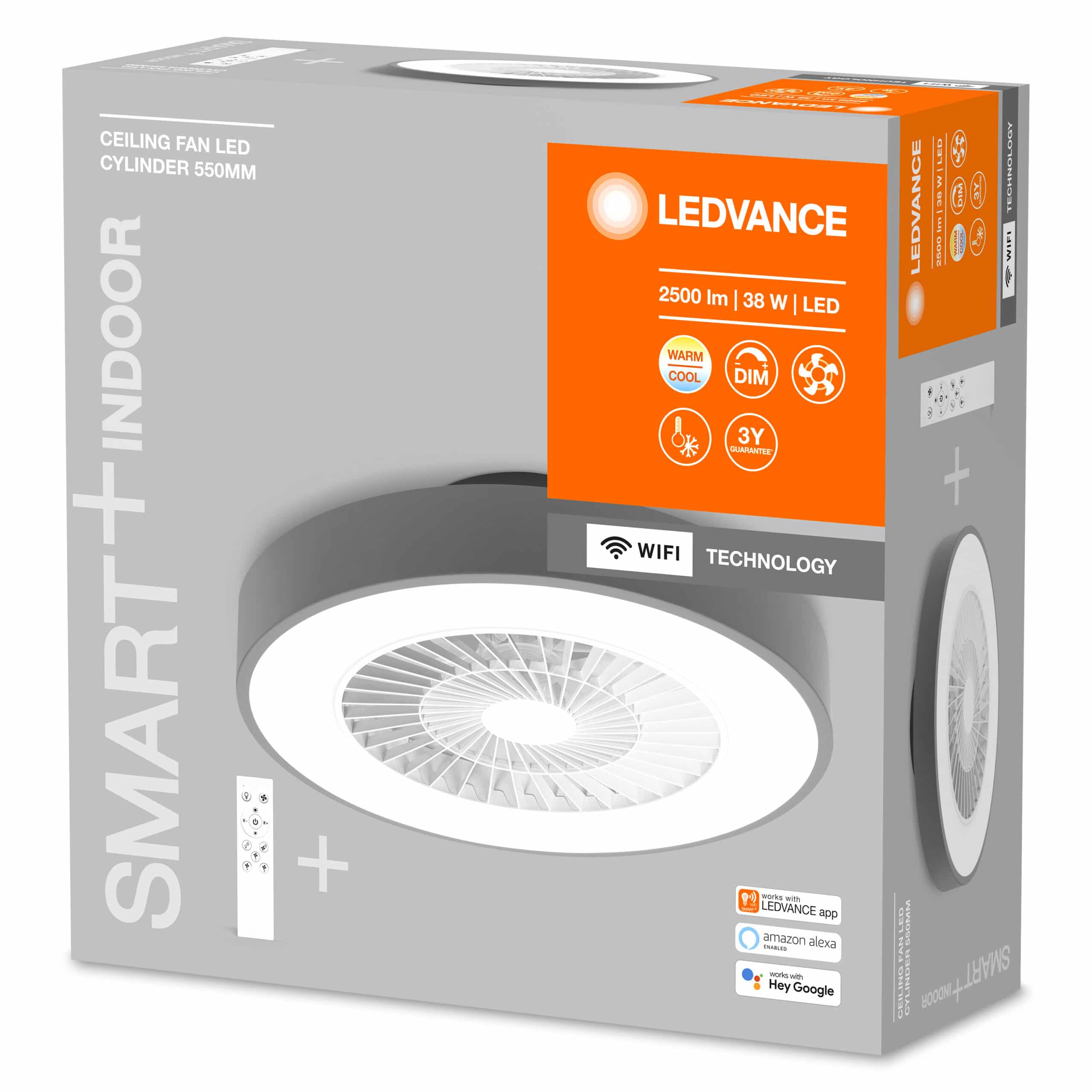 Ledvance Smart+Wifi griestu ventilators/gaismeklis