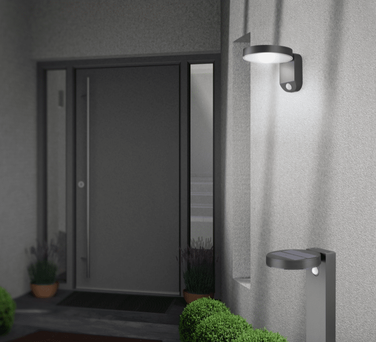 Trio Posadas Solar sienas/fasādes lampa ar sensoru