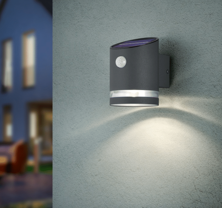 Trio Salta Solar sienas/fasādes lampa ar sensoru