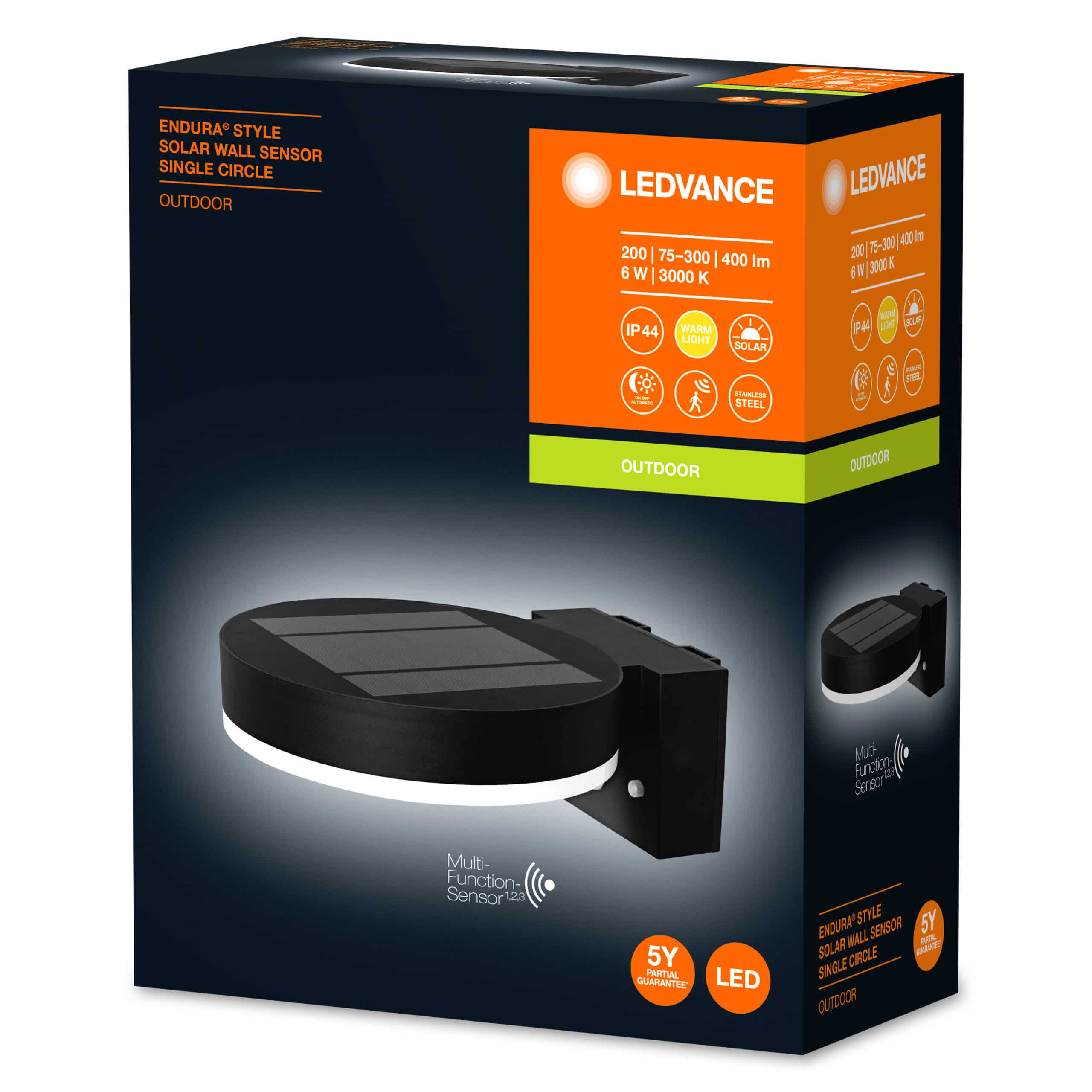 Ledvance Endura Solar sienas/fasādes lampa ar sensoru - Image 4