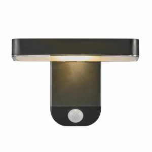 Nordlux Rica Square Solar sienas/fasādes lampa ar sensoru melna