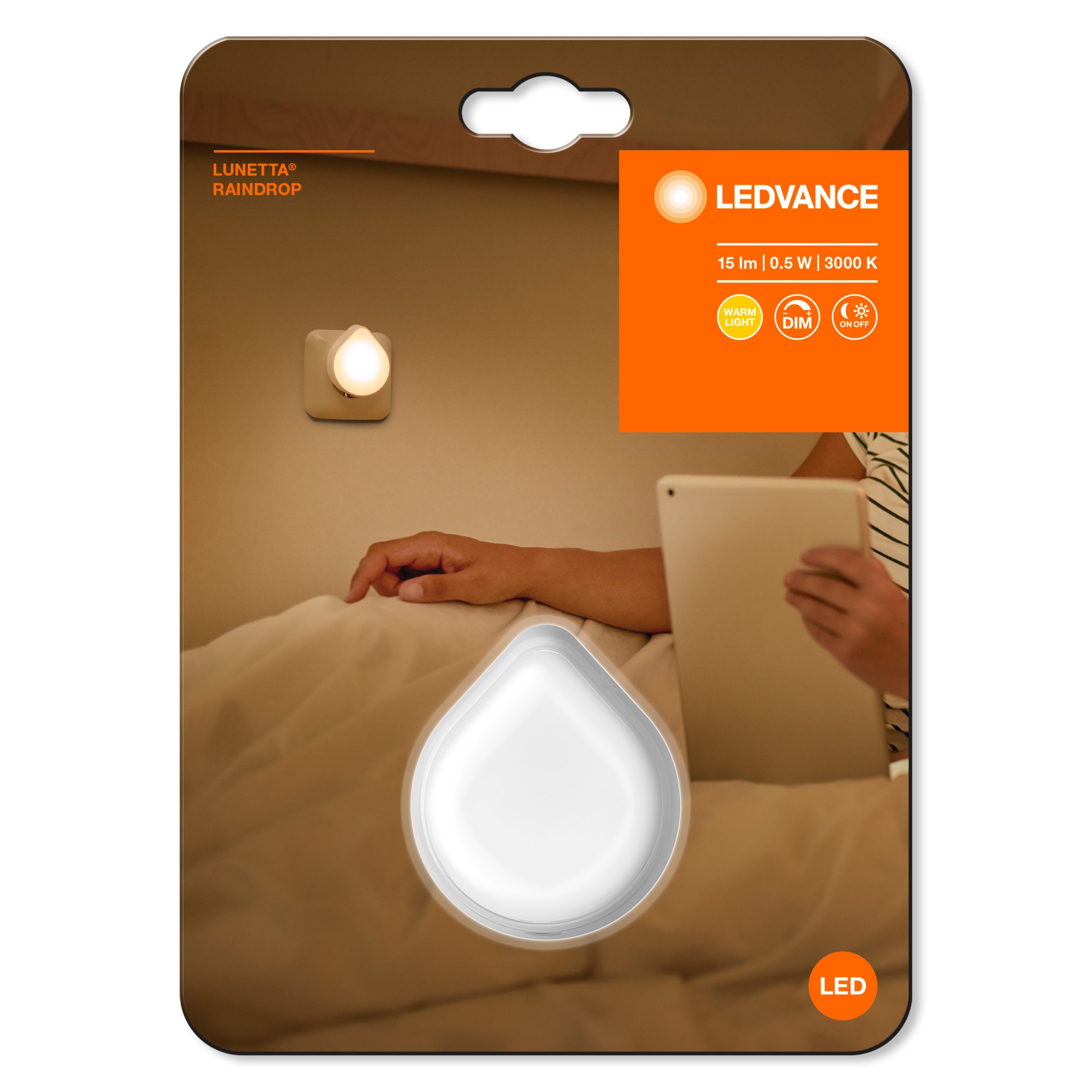 Ledvance Lunetta Raindrop rozetes gaismeklis