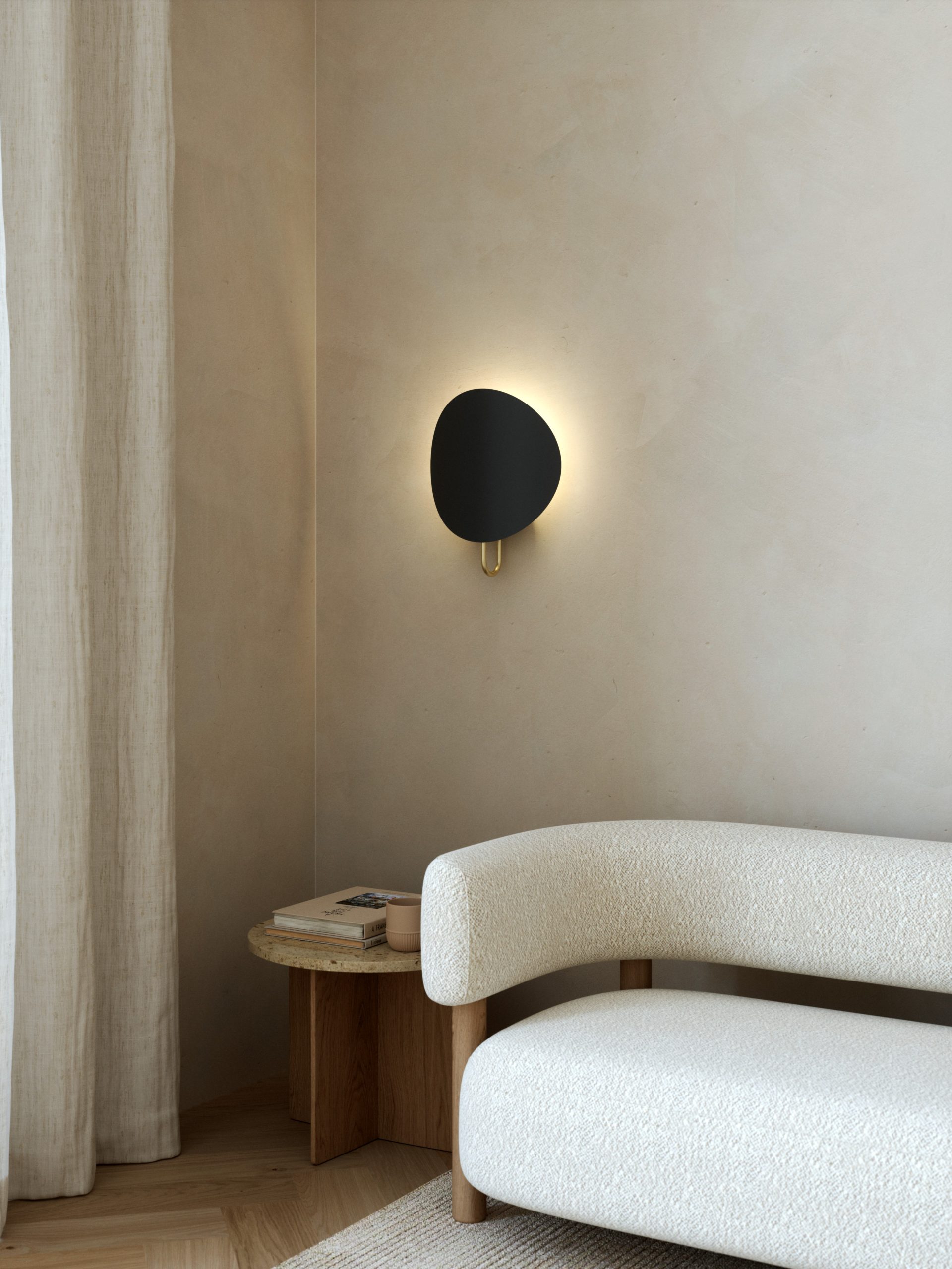 Nordlux Spargo sienas lampa melna