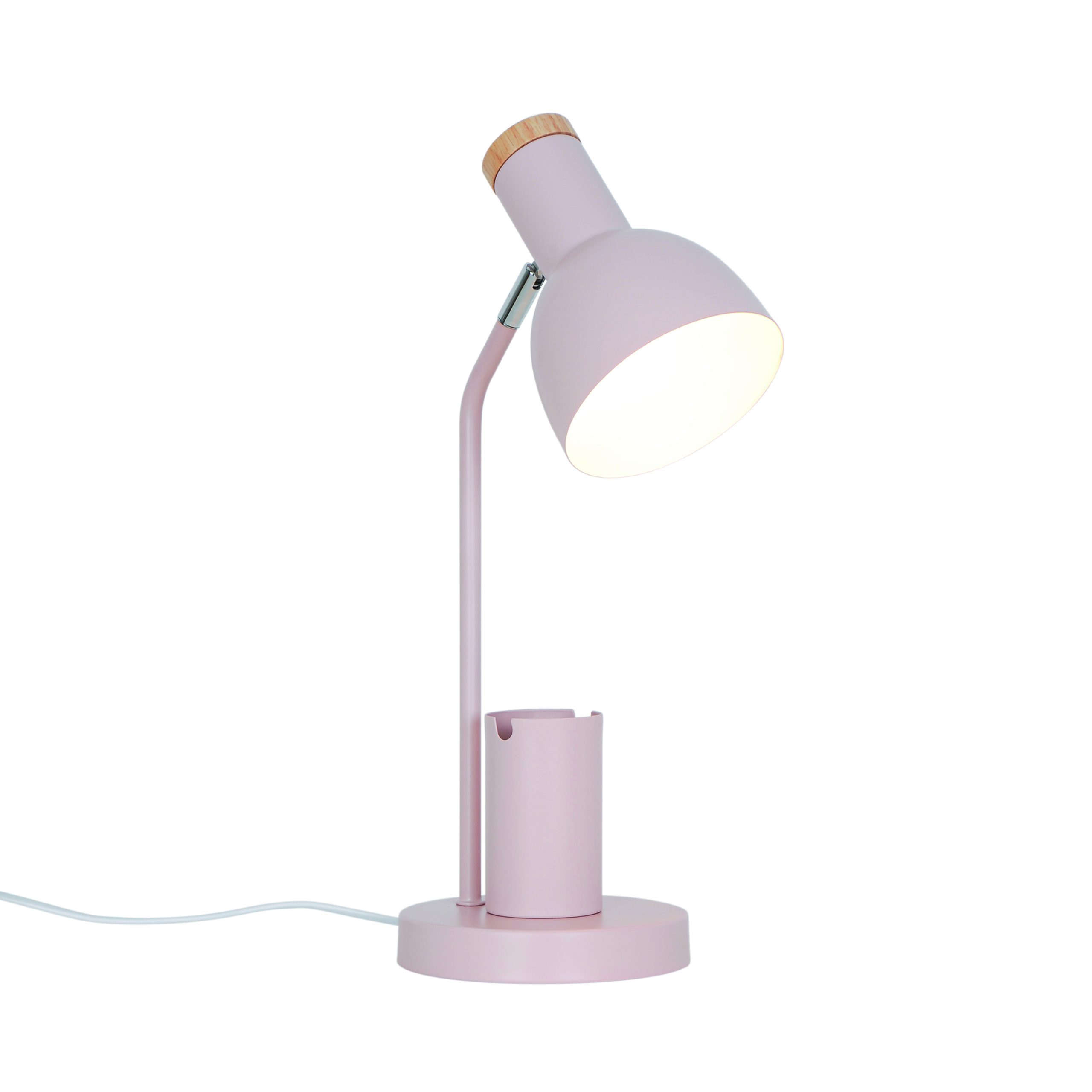 Nordlux galda lampa Devone pelēcīgi rozā
