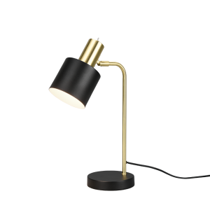 Trio Adam E14 galda lampa mattēta melna/misiņa