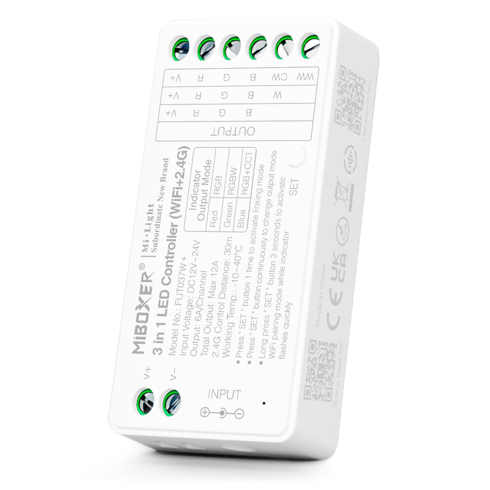 WIFI RGB/RGBW/RGB-CCT 12A LED kontrolieris