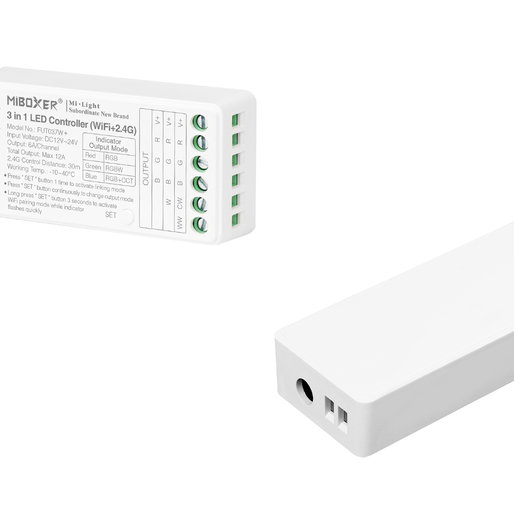 WIFI RGB/RGBW/RGB-CCT 12A LED kontrolieris