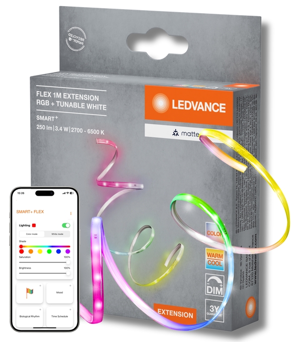 SMART MATTER Flex 1M EXT RGB regulējams balts