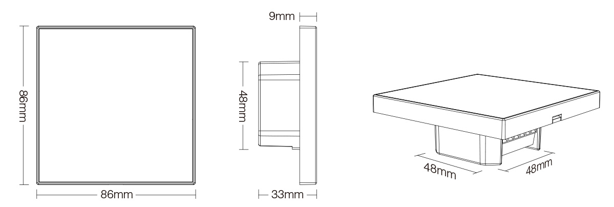 Sienā iebūvējams skārienpanelis RGBW 4 zonām - Image 3