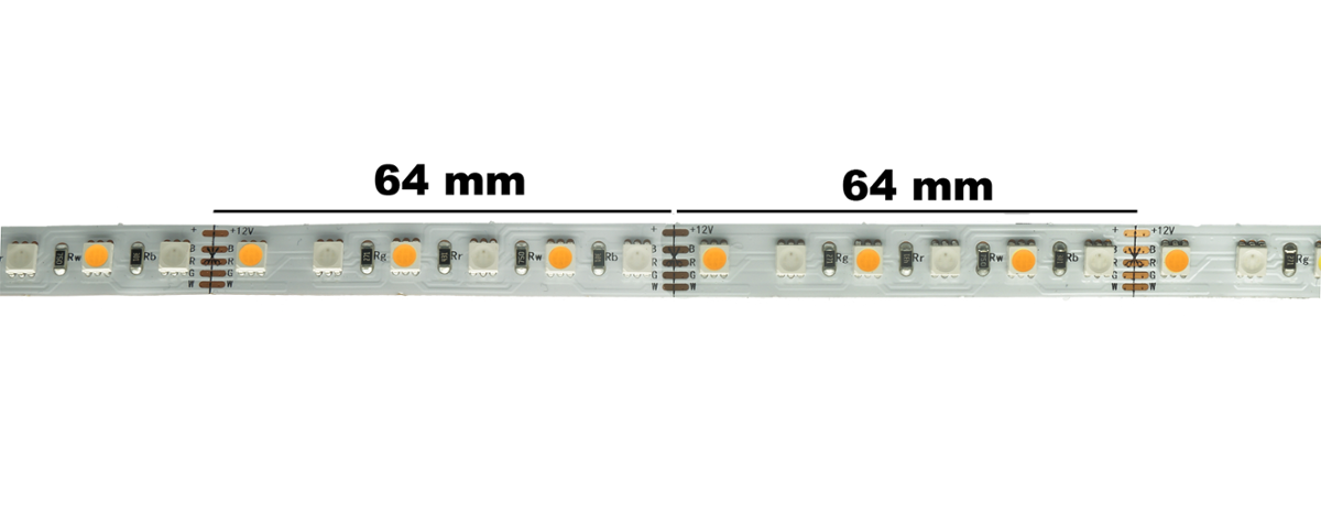Profesionāla LED lente RGB+WW 12V 22W/m