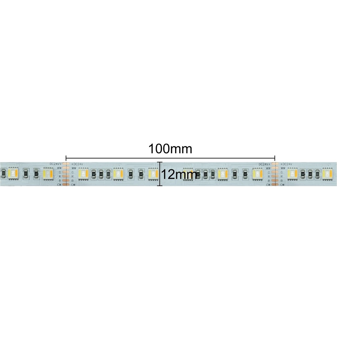 RGBCCT LED lente 14.4W/m 24V 5in1