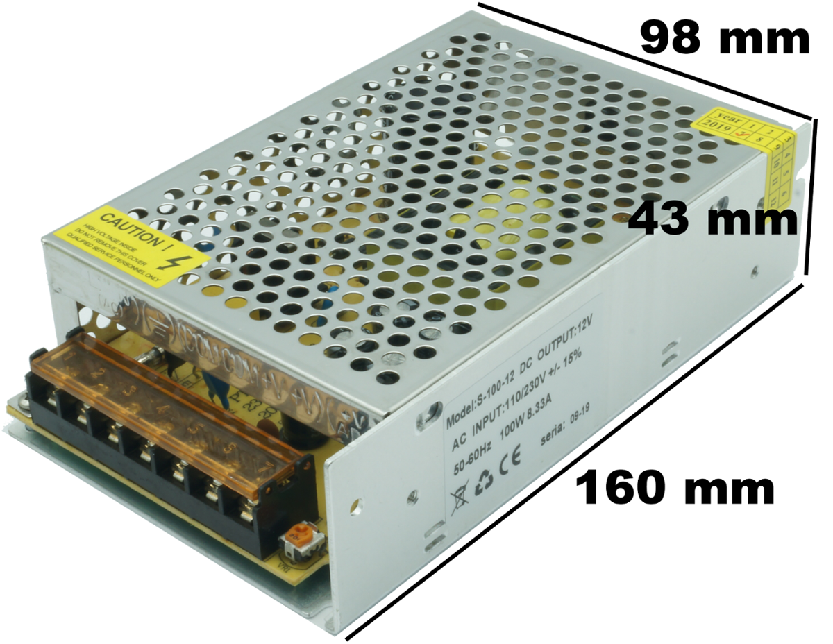 LED barošanas bloks 12V 100W