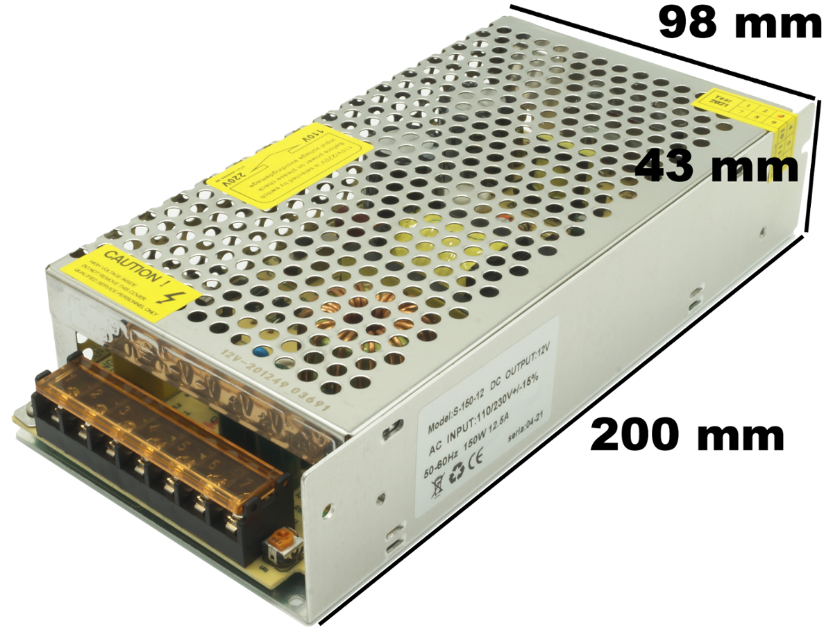 LED barošanas bloks 12V 150 W