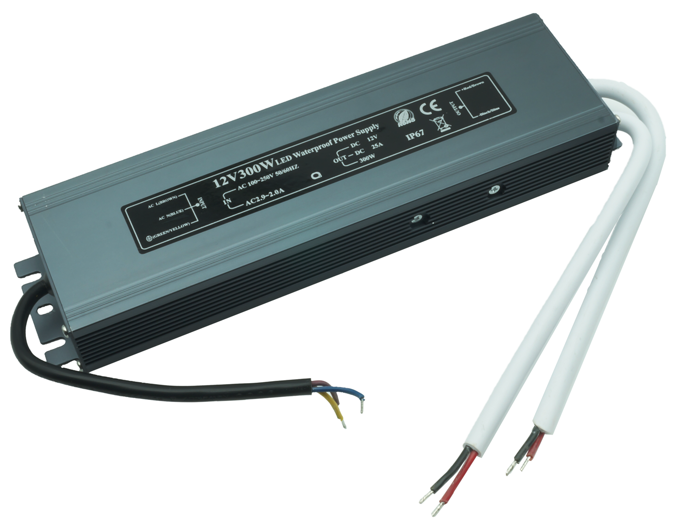 Barošanas bloks ūdensizturīgs 12V 300W IP67