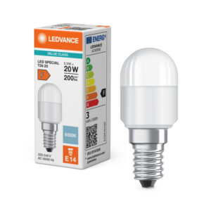 Profesionālā spuldze Ledvance Performance SPECIAL T26 FR 20 non-dim 2,3W/865 E14, 6500K