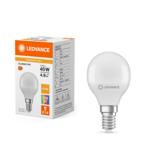 LED spuldze Ledvance Superior CLASSIC P 40 FR non-dim 4,9W/927 E14, 2700K