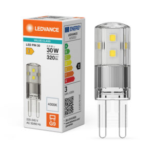LED spuldze Ledvance Performance SPECIAL PIN CL 30 non-dim 2,6W/827 G9, 2700K