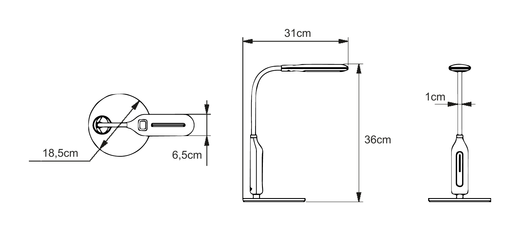 Rakstāmgalda lampa K-BL1072 CZARNY - MIDA