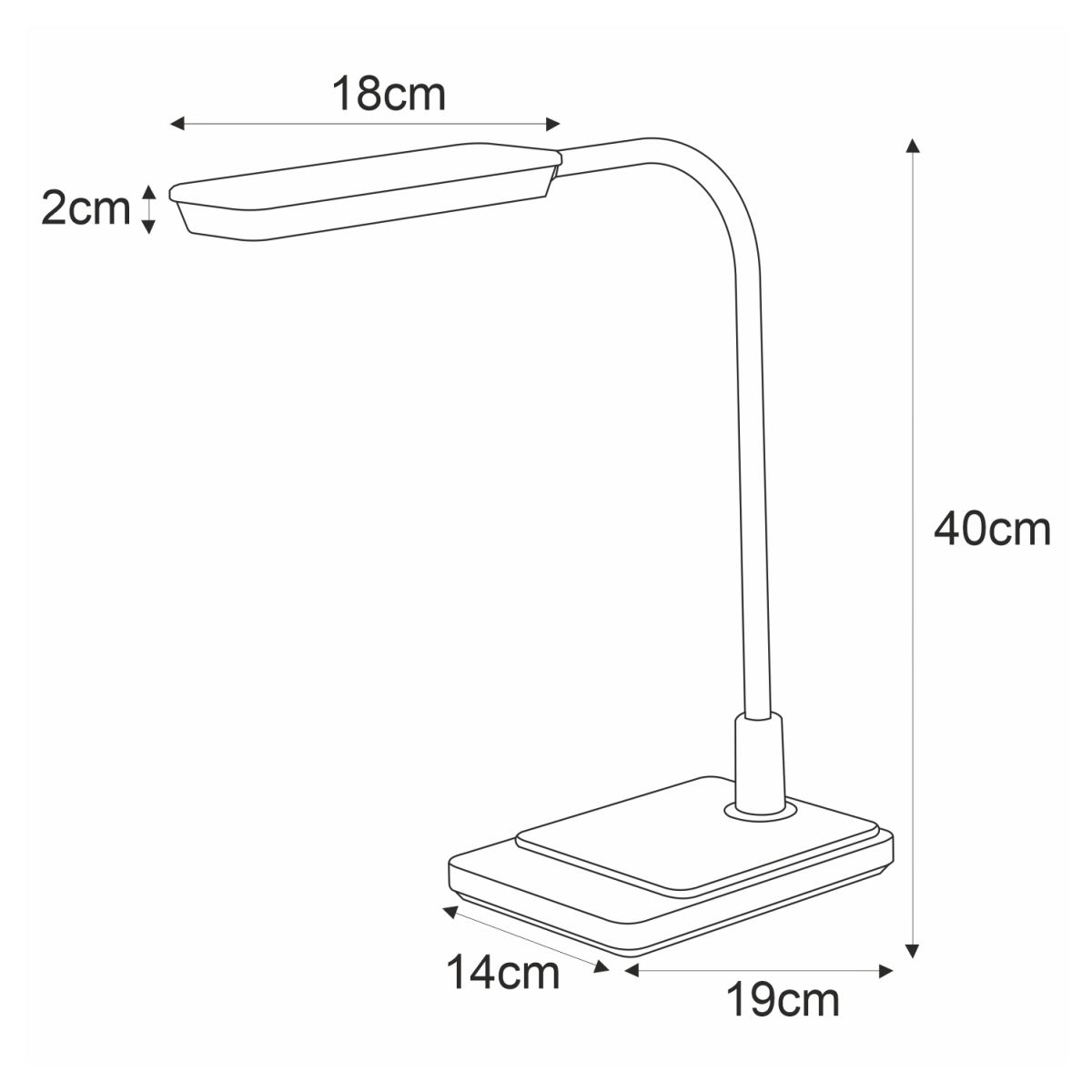 Rakstāmgalda lampa K-BL1027 CZARNY - IKA