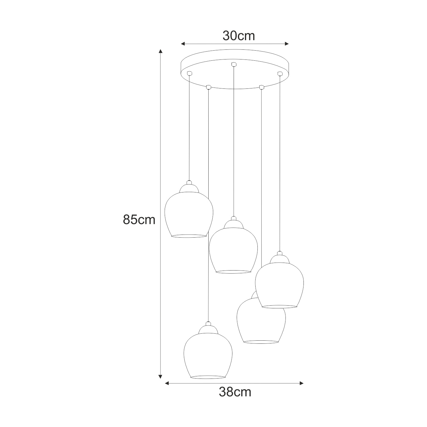 Piekaramā lampa K-5607 - TULA
