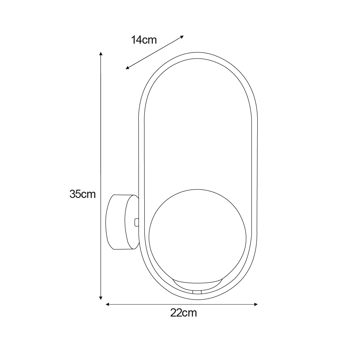Wall lamp K-5308 - ALMA