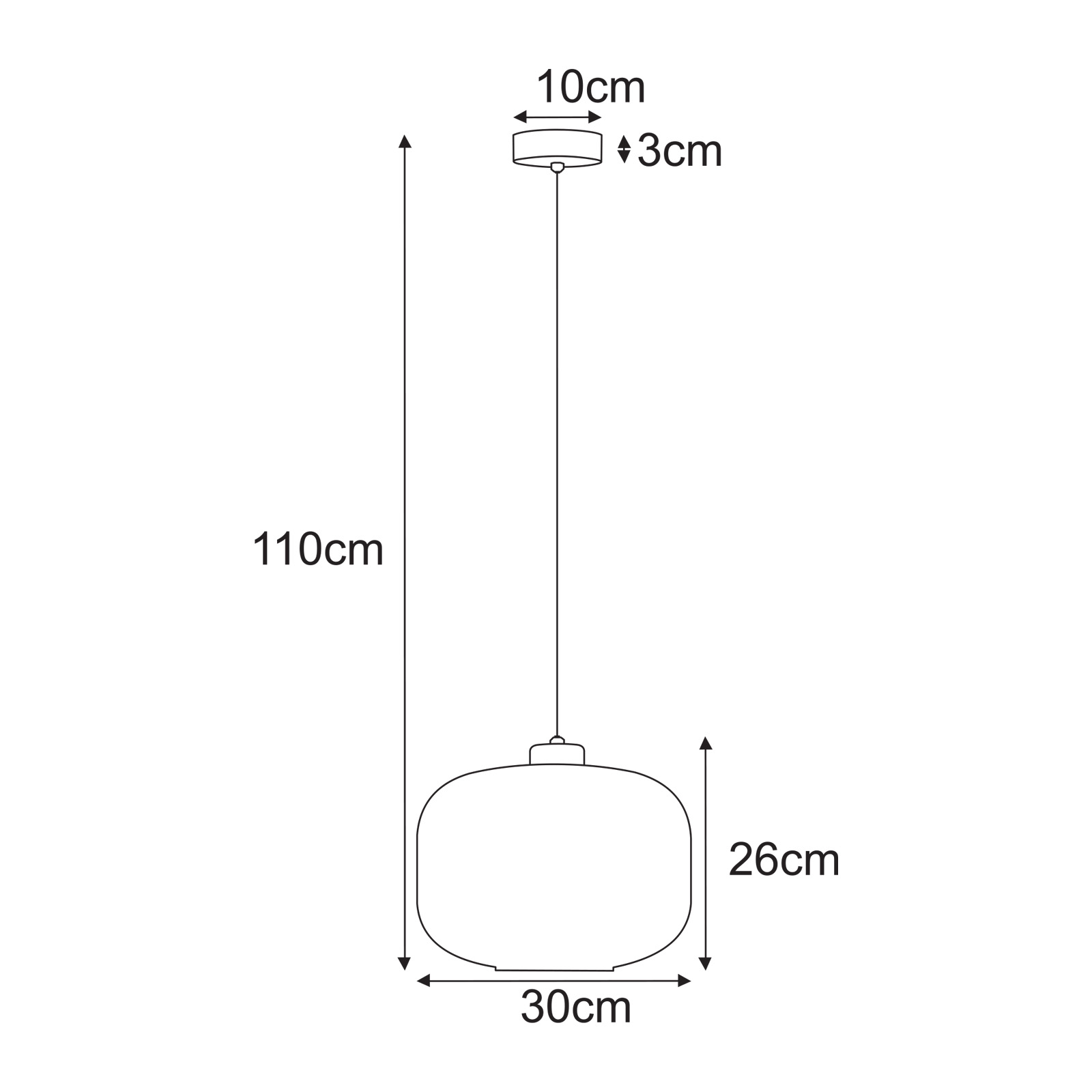 Piekaramā lampa K-5651 - CLARK