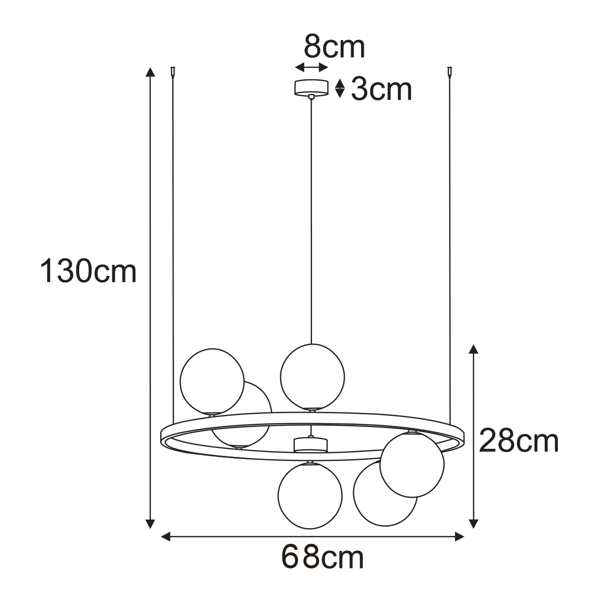 Piekaramā lampa K-5700 - TESORO