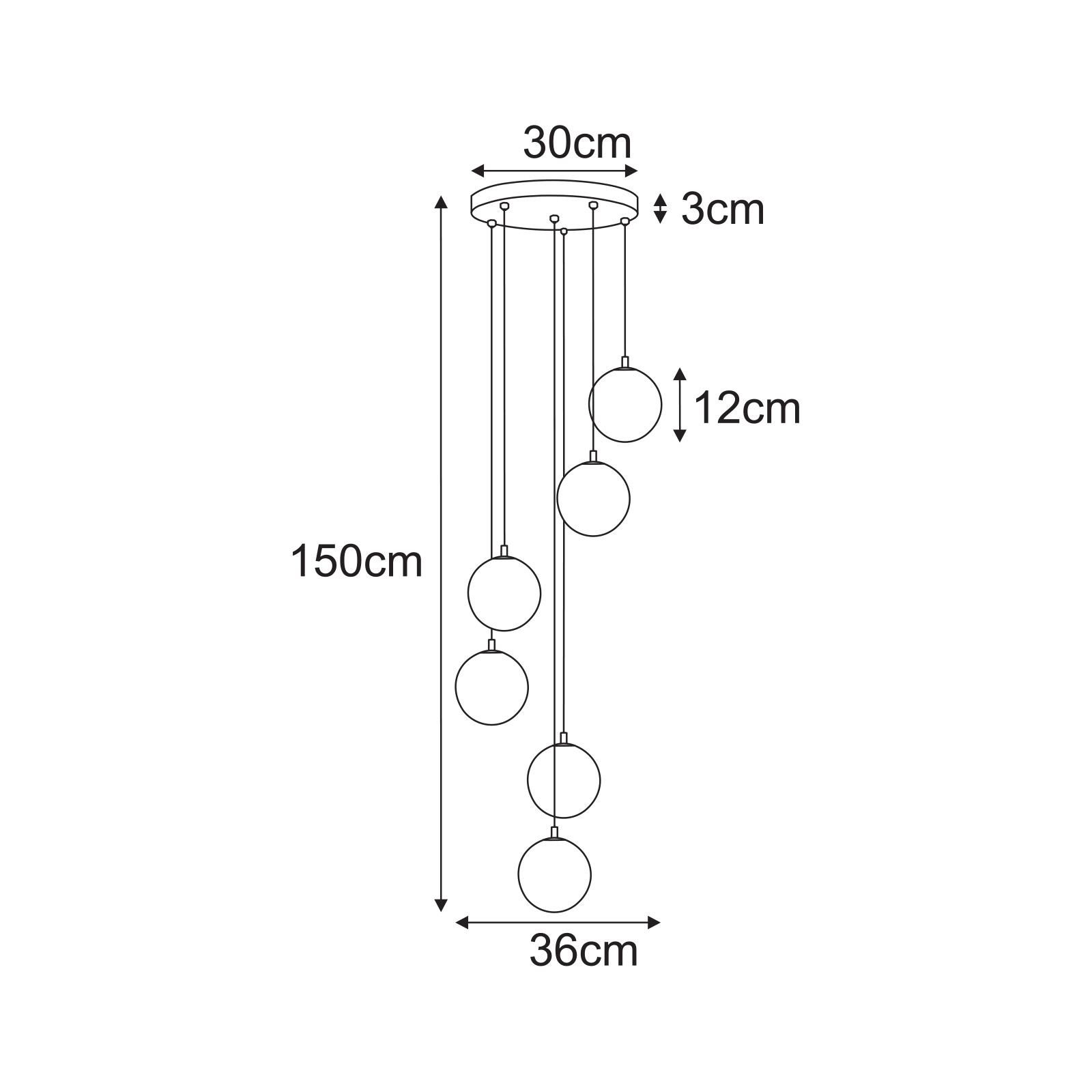 Piekaramā lampa K-5701 - TESORO