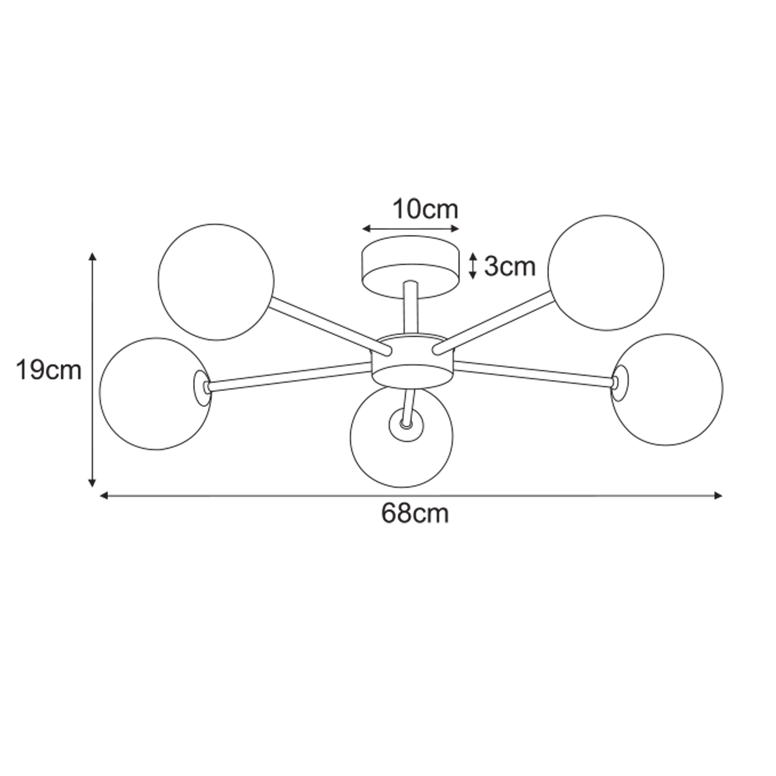 Griestu lampa K-5714 - JUKON