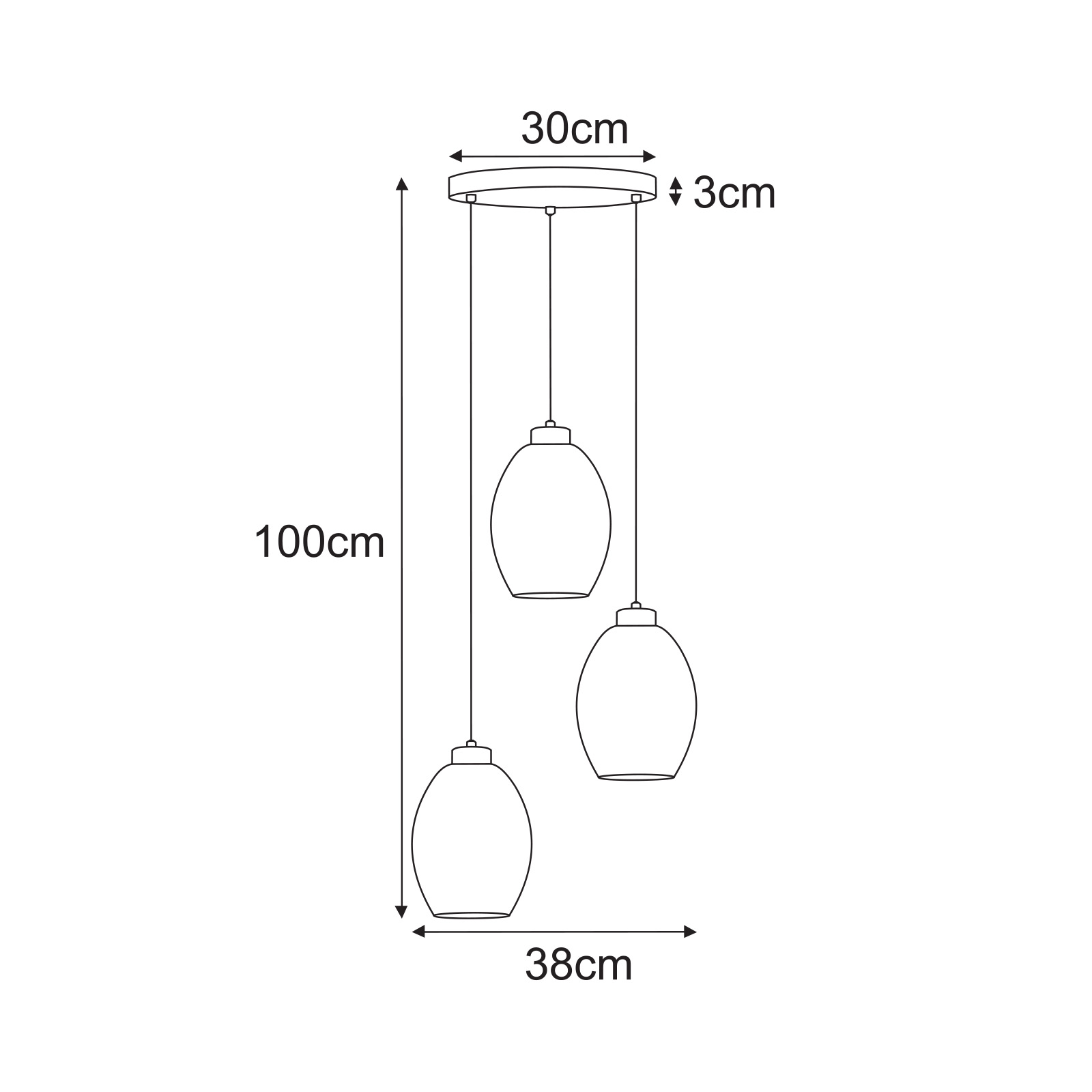 Piekaramā lampa K-5722 - BALBO