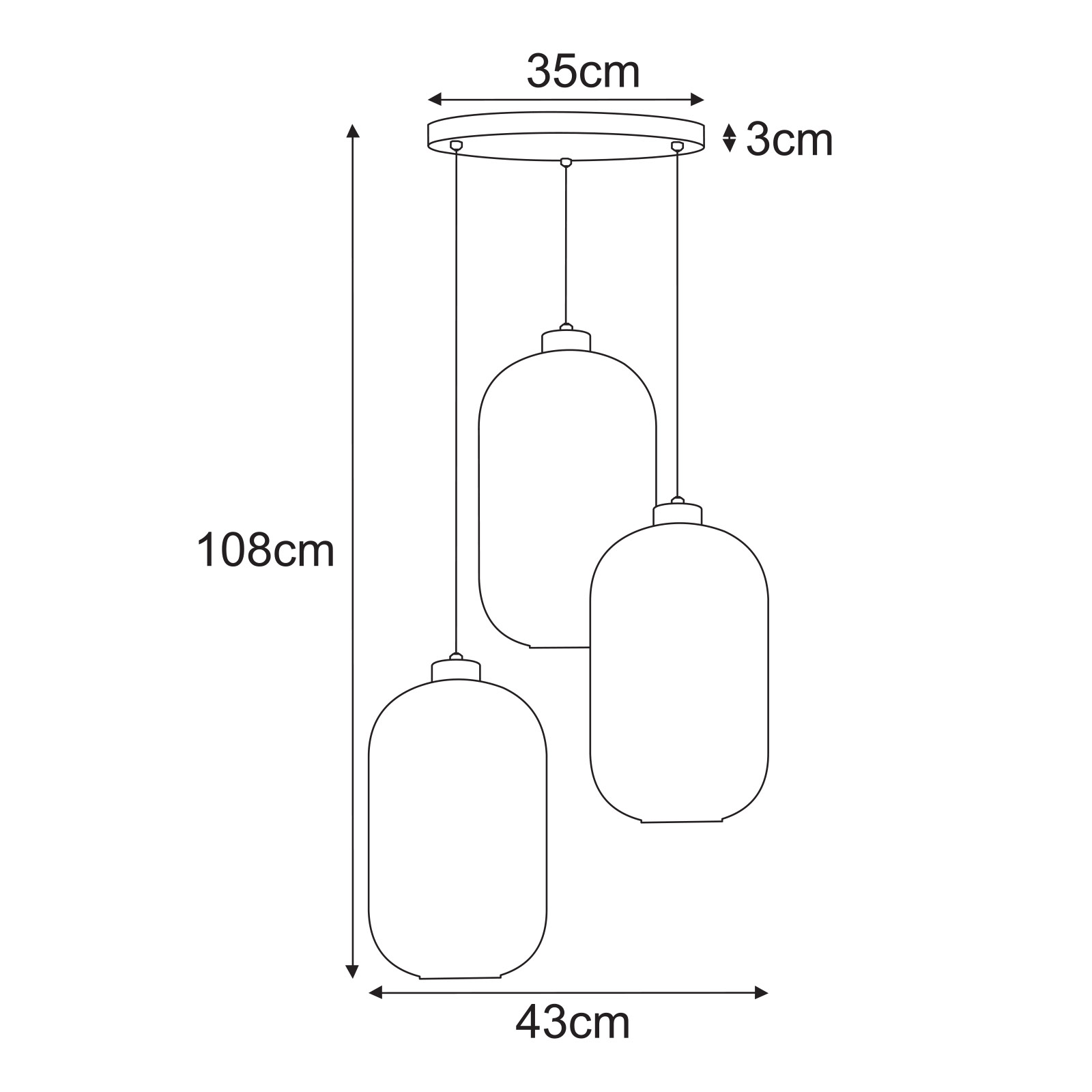 Piekaramā lampa K-5746 - FADIGA