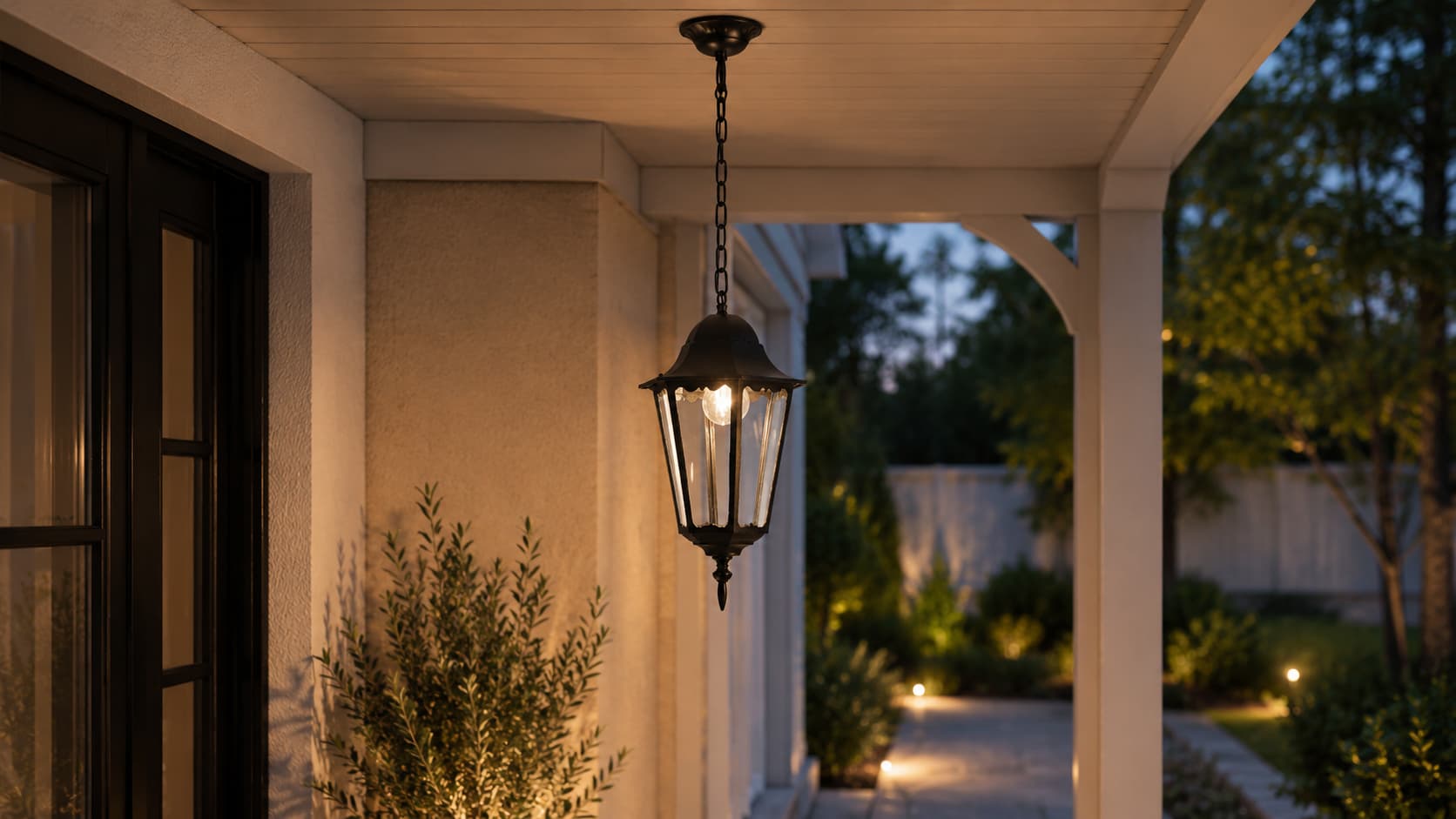 Āra piekaramā lampa K-5006H CZARNY - LOZANA