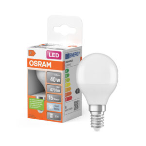 LED spuldze Ledvance STAR CL P FR 40 non-dim 4,9W/840 E14, 4000K