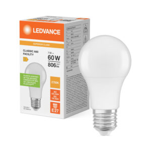 Profesionālā spuldze Ledvance Superior CLASSIC A 60 FR non-dim 7W/827 E27, 2700K