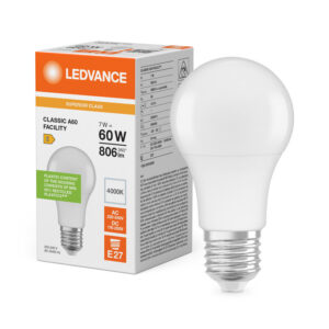 Profesionālā spuldze Ledvance Superior CLASSIC A 60 FR non-dim 7W/840 E27, 4000K