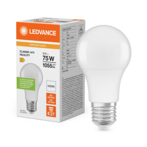 Profesionālā spuldze Ledvance Superior CLASSIC A 75 FR non-dim 9W/840 E27, 4000K