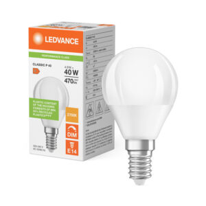 LED spuldze Ledvance Performance CLASSIC P 40 FR dim 4,9W/827 E14, 2700K