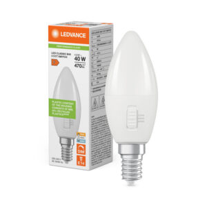 LED spuldze Ledvance Performance CLASSIC B FR 40 dim 4,9W CCT E14, 2700/3000/6500KK