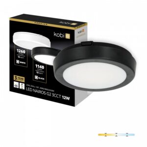 Ceiling lamp Kobi NAIROS G2 12 W Adjustable (CCT) IP65 black | WATTpro