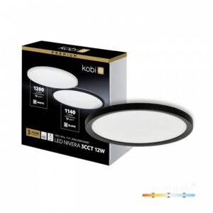 Ceiling lamp Kobi NIVERA CIRCLE 12 W Adjustable (CCT) IP54 black | WATTpro