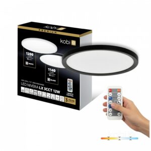 Ceiling lamp Kobi NIVERA CIRCLE 12 W Adjustable (CCT) IP54 black | WATTpro