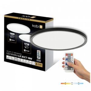 Ceiling lamp Kobi NIVERA CIRCLE 18 W Adjustable (CCT) IP54 black | WATTpro