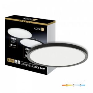 Griestu lampa Kobi NIVERA CIRCLE 24 W Regulējama (CCT) IP54 melns | WATTpro