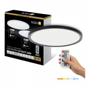 Griestu lampa Kobi NIVERA CIRCLE 24 W Regulējama (CCT) IP54 melns | WATTpro