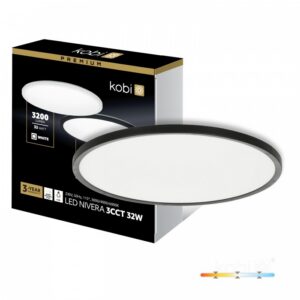 Griestu lampa Kobi NIVERA CIRCLE 32 W Regulējama (CCT) IP54 melns | WATTpro