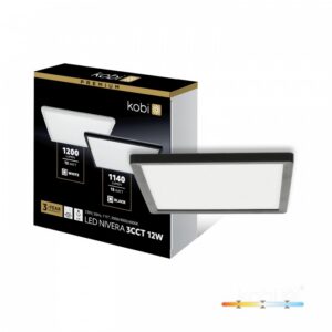 Ceiling lamp Kobi NIVERA SQUARE 12 W Adjustable (CCT) IP54 black | WATTpro